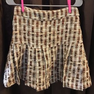 Womens Tweed Pleated Skirt for fall and winter size M 4-6